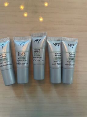 No7 Future Renew Damage Reversal Night Serum - lot of 5 New .16oz